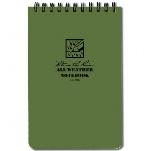 Rite In The Rain - Tactical Notebook, Lrlomme - Grn