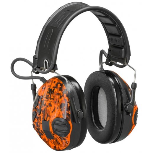 Peltor SportTac Elektronisk Hrevrn - Camo Orange/Grn