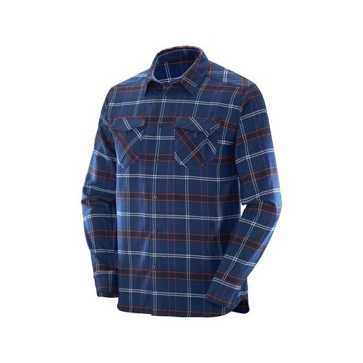 Salomon Flannel Skjorte / skovmandsskjorte, Bl